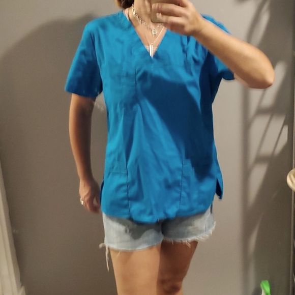 Dickies Turquoise Utility Scrubs Top Large - Picture 5 of 7